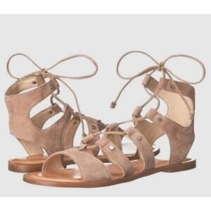 Dolce Vita Women's Jasmyn Flat Stappy Gladiator Sandal Khaki Size 9 Boho Gypsy